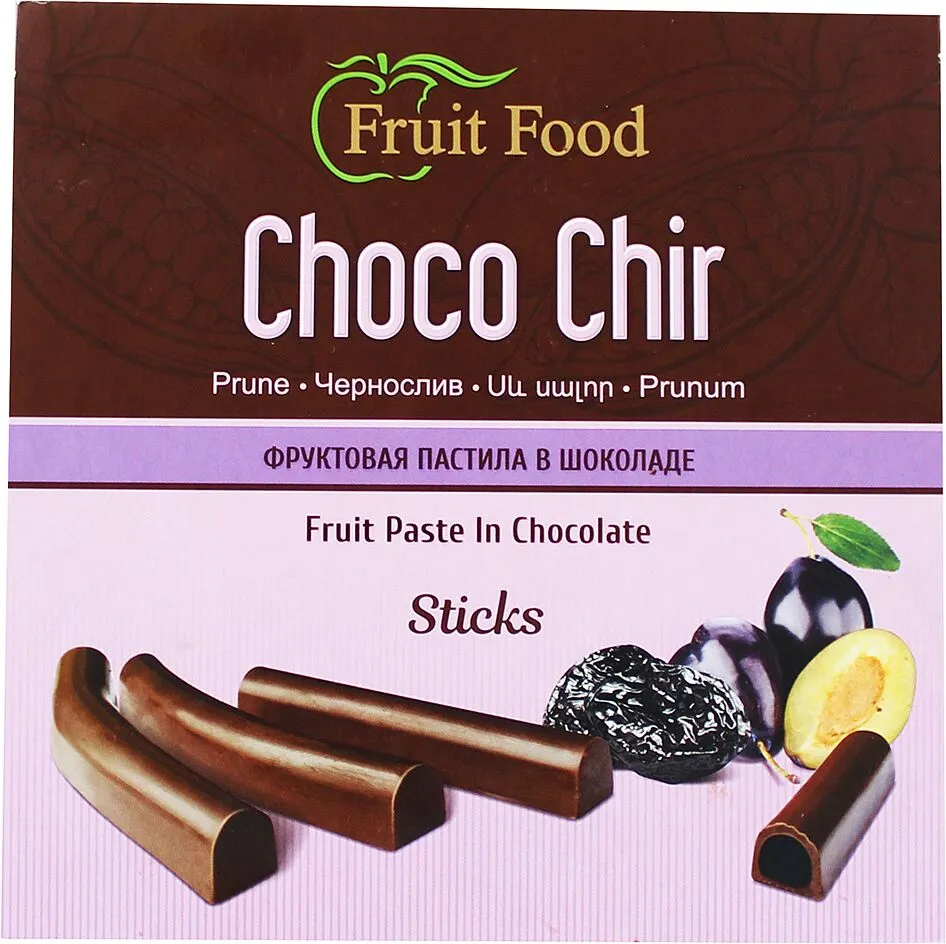 Prune paste in chocolate "Fruit Food Choco Chir" 120g
