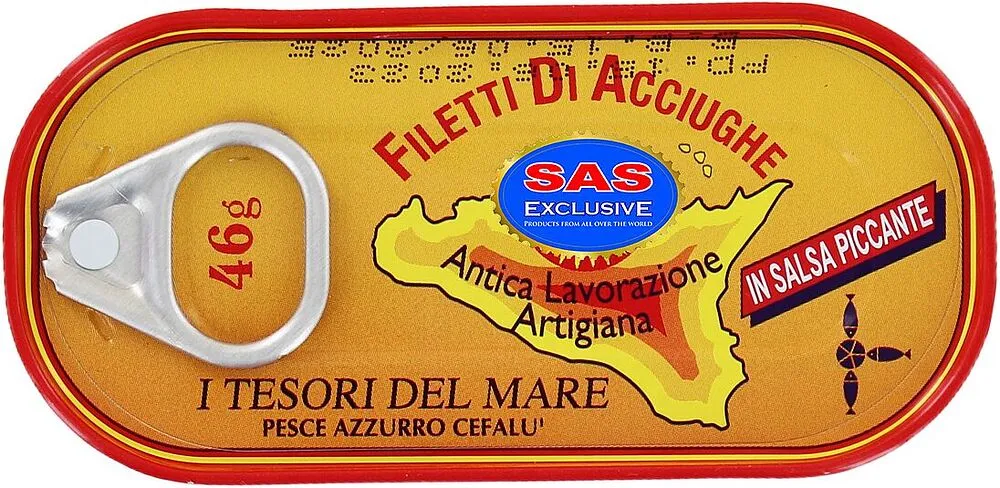 Anchovies in hot sauce "Pesce Azzurro Cefalu" 46g
