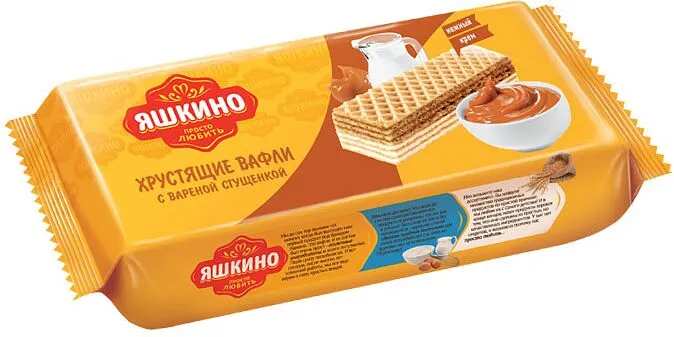 Вафли с вареной сгущенкой "Яшкино" 300г