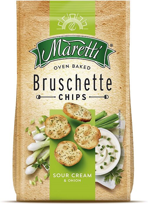 Crackers- bruschette "Maretti" 70g Sour cream & Onion