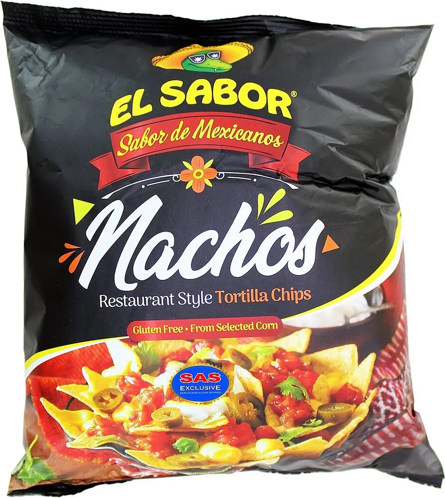 Чипсы "EL Sabor Big Nacho" 200г Соленый