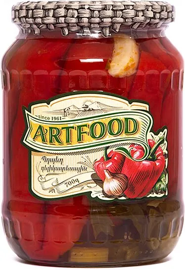 Перец красный маринованный  "Artfood" 700г