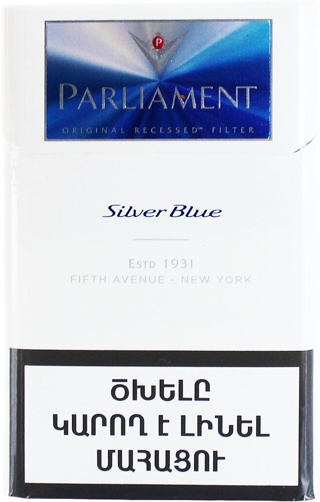 Cigarettes "Parliament Silver Blue" 
