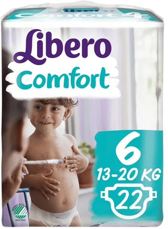 Подгузники "Libero Comfort Super Hero N6" 13-20кг, 22шт