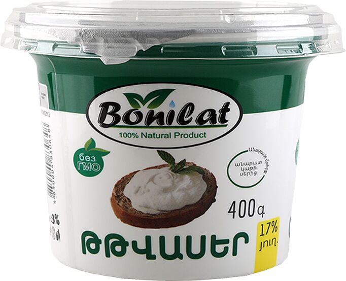 Sour cream "Bonilat" 400g, richness: 17 %