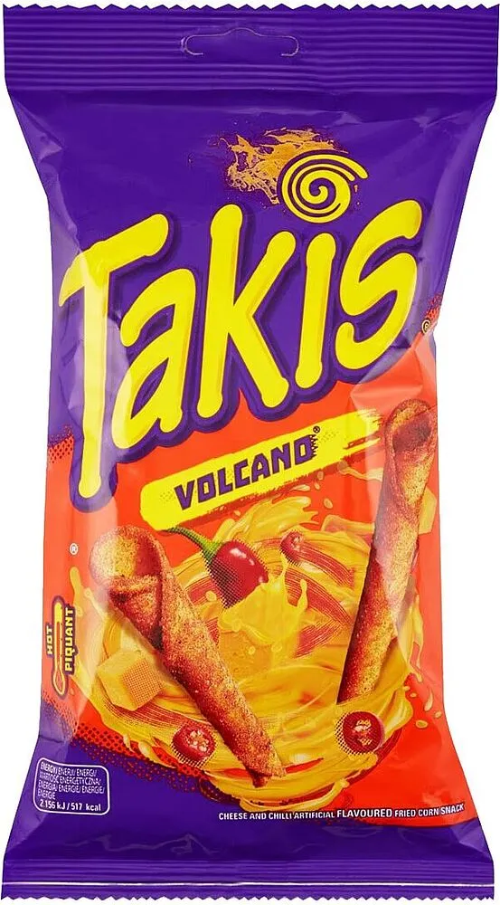 Չիպս պանրի և լայմի «Takis Fuego» 100գ