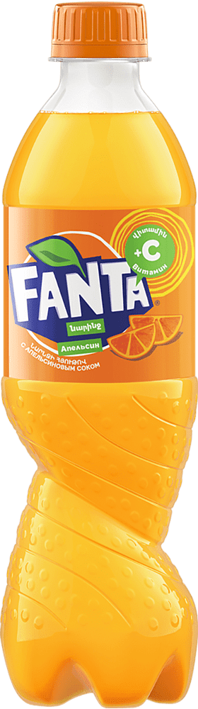 Освежающий газированный напиток "Fanta Orange" 0.5л Апельсин