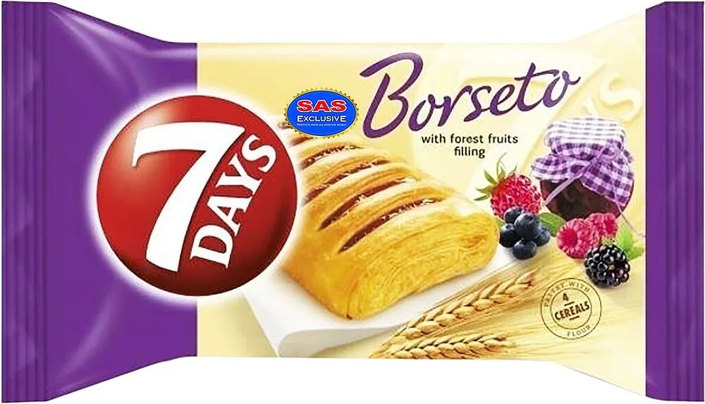 Թխվածք հատապտղային միջուկով «7Days Borseto» 80գ