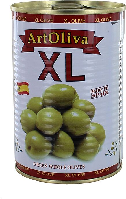 Оливки зеленые с косточкой "Art Oliva XL" 400г